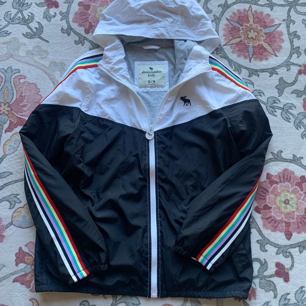 Abercrombie Kids Lightweight Jacket‎ with Colorful Stripes Size 13/14